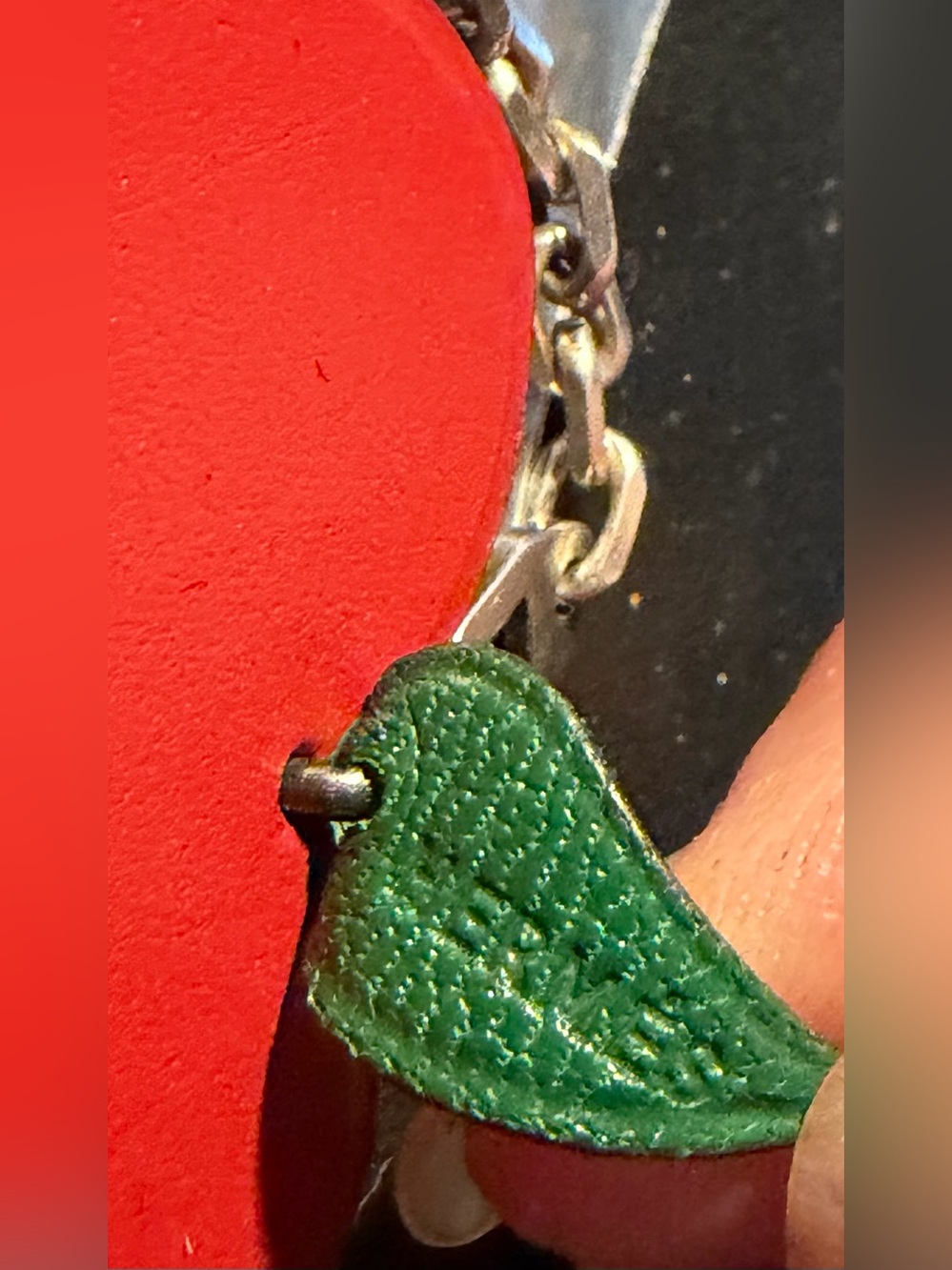 HERMES Hermes Keychain Bag Charm Fruit Apple Seasonal Men Women Red 20499999 - Picture 15 of 16
